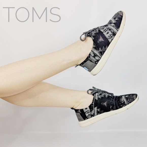 Toms Shoes - TOMS Del Ray wool tribal casual sneaker grey aztec